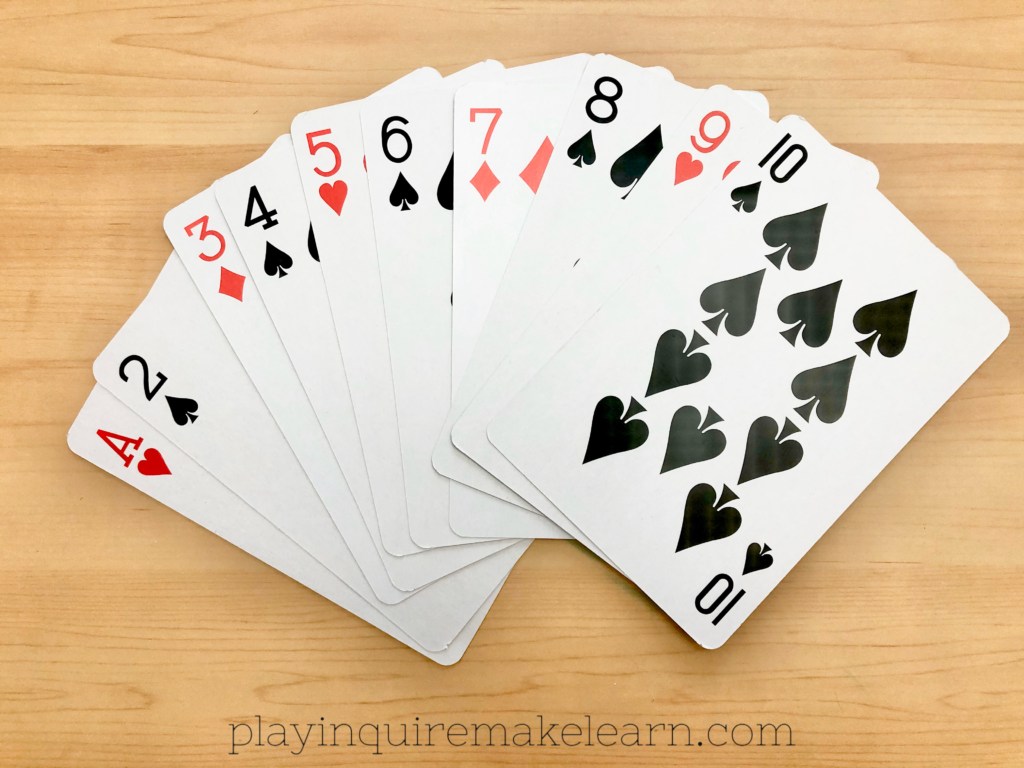Greater and Less Than with Cards - Play. Inquire. Make. Learn.