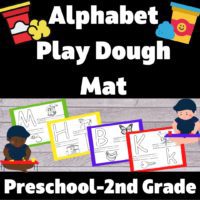 Alphabet Play Doh Mat | Trace and Write Letters | Color Worksheet