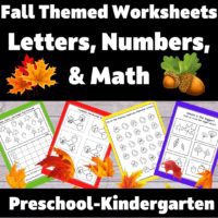 Fall Themed Worksheets For Letters, Counting, and Basic Math