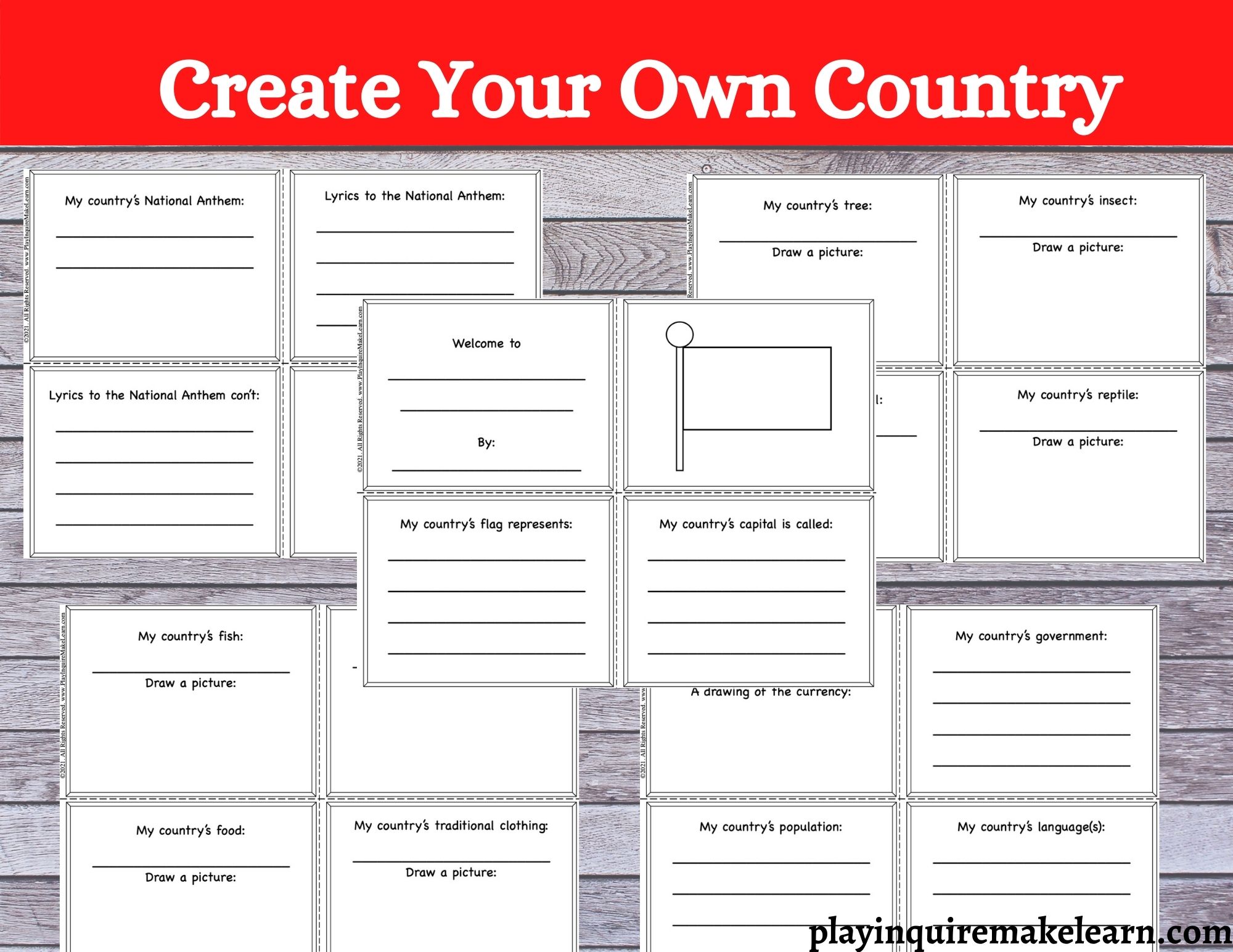 Create Your Own Country Flip Book Play Inquire Make Learn