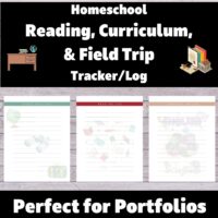 Homeschooler Tracker/Log for Curriculum, Books, and Field Trips